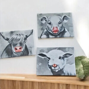 Farm Animals Canvas Print Set